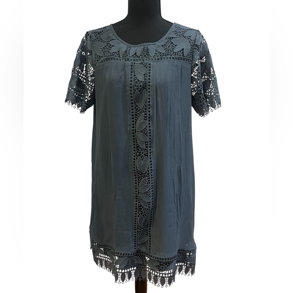 LOFT Navy Blue Inlay Dress